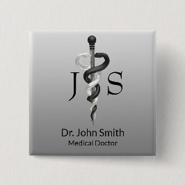 Classy Medical Noble Elegant Black White Asclepius Knapp