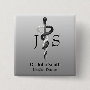 Classy Medical Noble Elegant Black White Asclepius Knapp