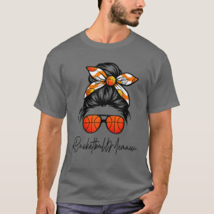 Classy Memaw Life Messy Hair Bun Basketball Mor T Shirt