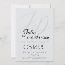Classy Minimalist Wedding-inbjudan