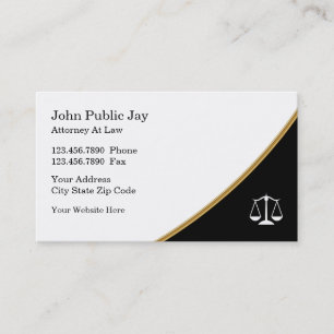 Classy Modern Attorney Law Affärskorts Visitkort