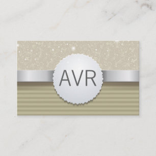 Classy Modern Luxury Gnistra vit guld glitter Visitkort