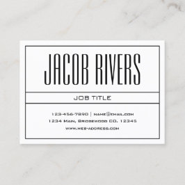 Classy Modern Professionell Black & White Visitkort