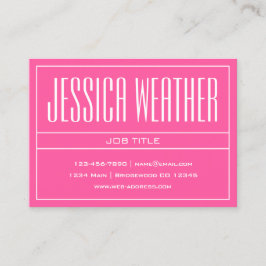 Classy Modern Professionell White & Rosa Visitkort