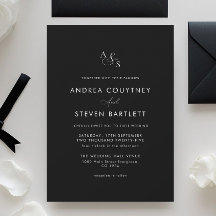 Classy Monogram Black Bröllop
