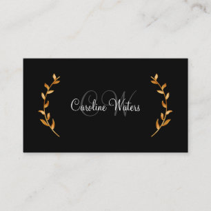 Classy Monogram Personal Concierge Visitkort