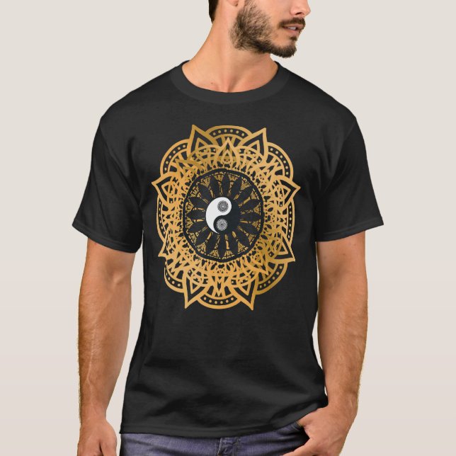 Classy Mood Lotus Flower Mandala Yoga Meditation G T Shirt (Framsida)