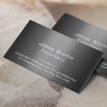 Classy Mörk Grått Metall Chauffeur Affärskort Visitkort<br><div class="desc">Klassy Mörk Grått Metall Chauffeur-Affärskort.</div>
