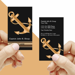 Classy Nautical Marine Boat Anchor Visitkort