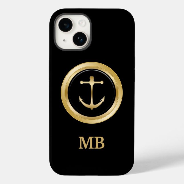 Classy Nautical Monogram Boat Anchor (Baksida)