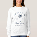 Classy Navy Beach Bachelorette Party T Shirt<br><div class="desc">Håll dig mysigt och chic på din bachelorette-fest med det här anpassadet svett! Den här servofestens tröja är perfekt för din servitör helg!</div>
