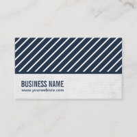 Classy Navy Blue Stripe Podiatrist Affärskort