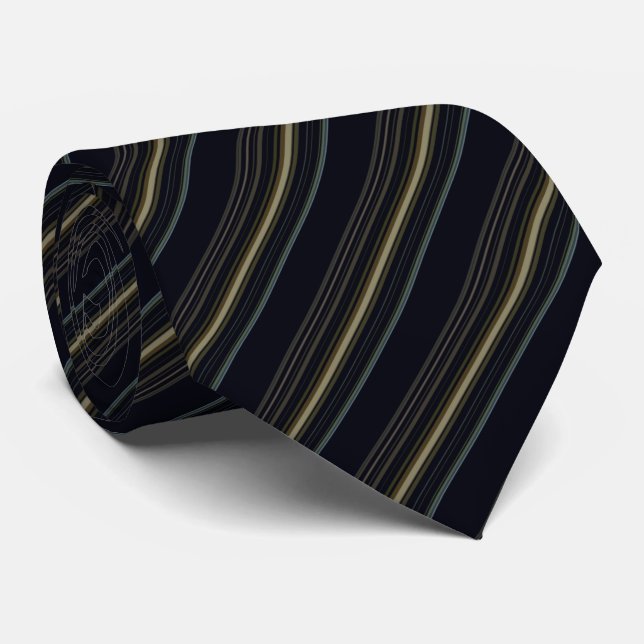 Classy Navy och Guld Rand Slips (Rullad)