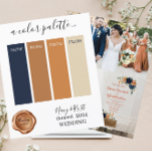 Classy Navy Rust Bröllop färg PalettePaper Lakan<br><div class="desc">Klassy Navy Rust Bröllop färg Palette Card 2024</div>