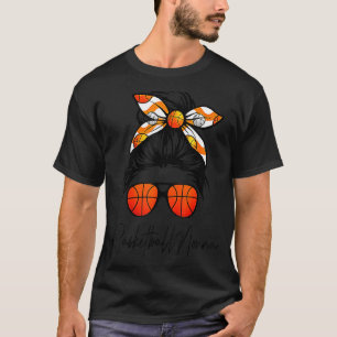 Classy Nonna Life Messy Hair Bun Basketball Mor T Shirt