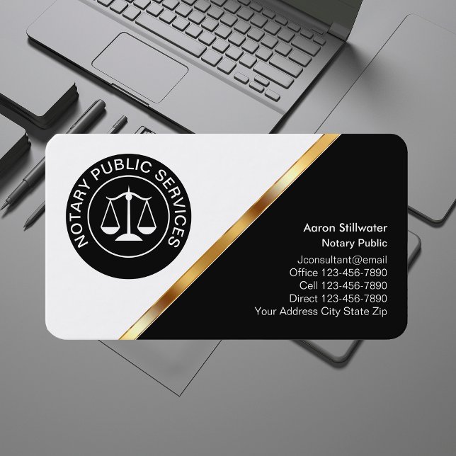 Classy Notary Affärskort Visitkort (Skapare uppladdad)