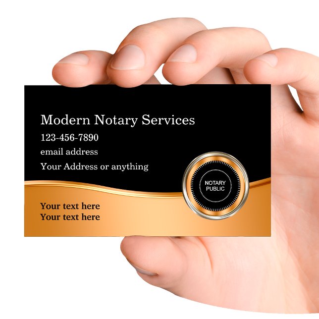 Classy Notary Public Services Visitkort (Skapare uppladdad)
