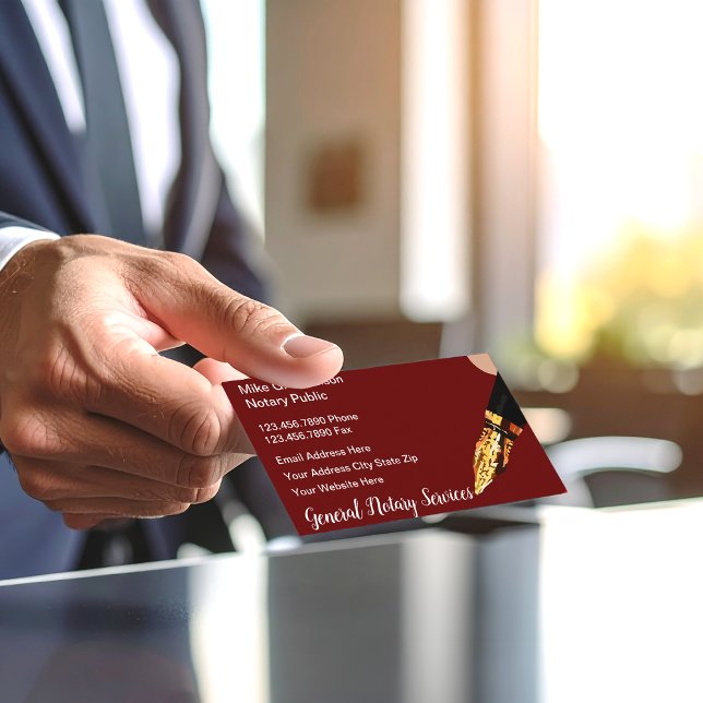 Classy Notary Public Services Visitkort (Skapare uppladdad)