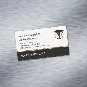 Classy Nurse Practier Affärskort Magnet