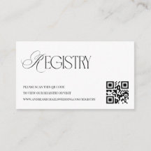 Classy Old Money QR Code Wedding Gift Registry