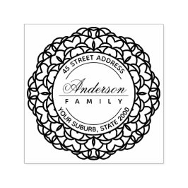 CLASSY ORNATE ANPASSNINGSBAR FAMILY NAMN RETURADRE SJÄLVFÄRGANDE STÄMPEL