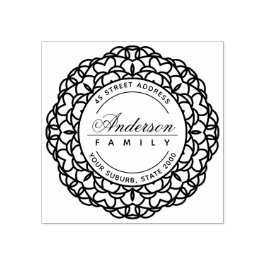 CLASSY ORNATE ANPASSNINGSBAR FAMILY NAMN RETURADRE STÄMPEL