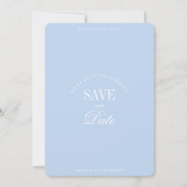 Classy Pastel Blue Elegant Save the Date Card Spara Datumet