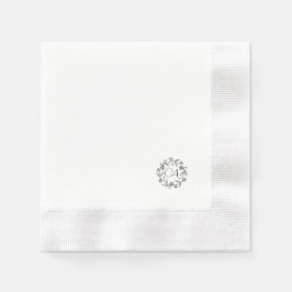 Classy pension modern blomsvart pappersservett