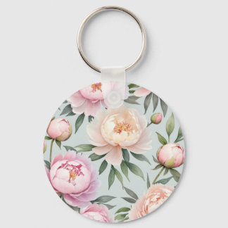 Classy Peony Keychain Nyckelring