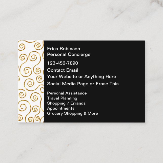 Classy Personal Concierge Services New Visitkort (Framsida)