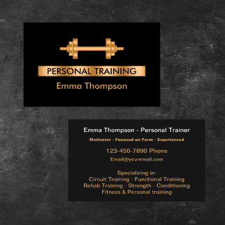 Classy Personal Trainer Fitness Visitkort