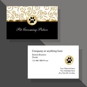 Classy Pet Groomer-Affärskort Visitkort