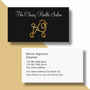 Classy Pet Salon Design Visitkort
