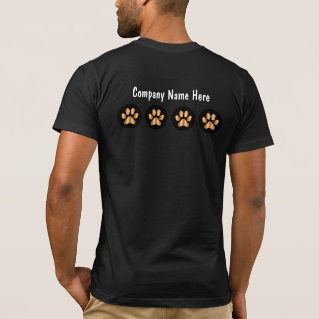 Classy Pet Service Golden Tassar Work Shirts T Shirt (Baksida)