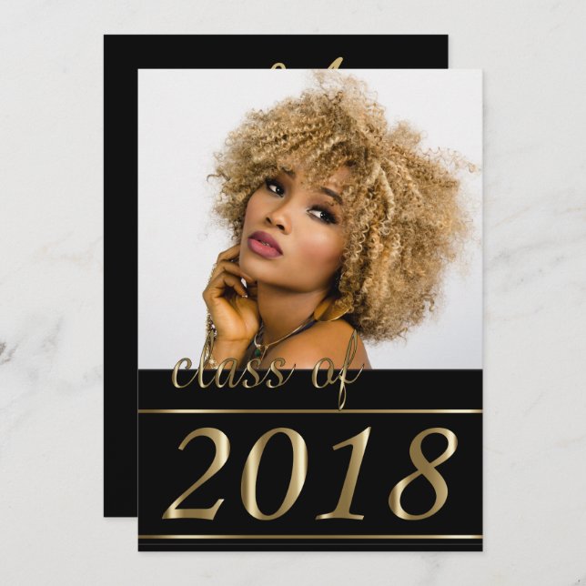 Classy Photo Studenten - 2018 Inbjudningar (Fram/baksida)