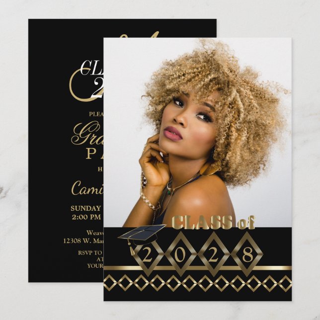 Classy Photo Studenten - 20XX-inbjudan Inbjudningar (Fram/baksida)