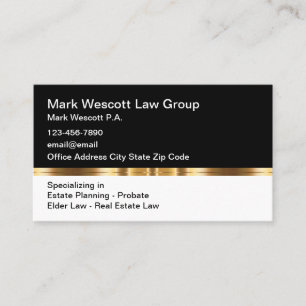 Classy Probate and Gods Planning Attorney Visitkort