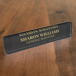 Classy Professionell Black Guld Office Title