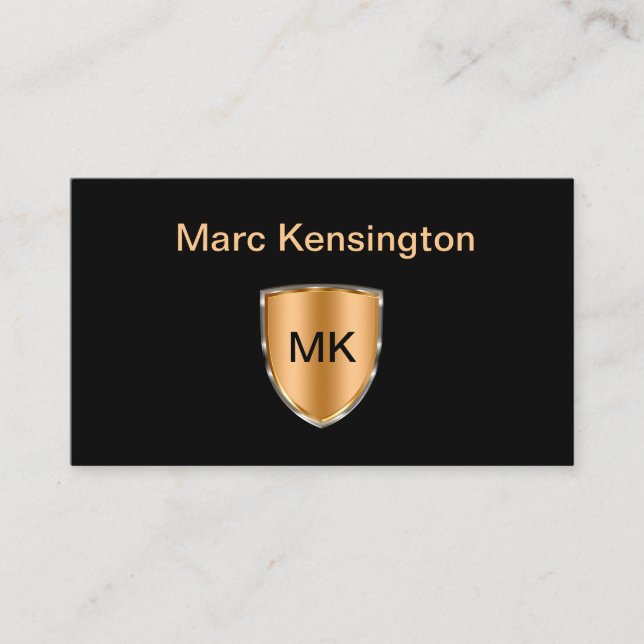 Classy Professionell Masculine Monogram Visitkort (Framsida)