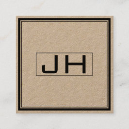 Classy Professionell Monogram Fyrkantigt Visitkort