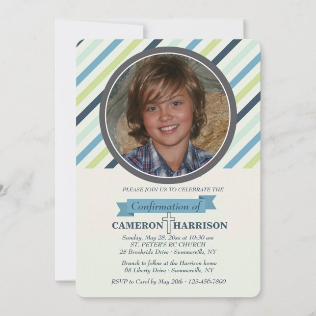 Classy Rand fotoinbjudan Inbjudningar (Framsida)