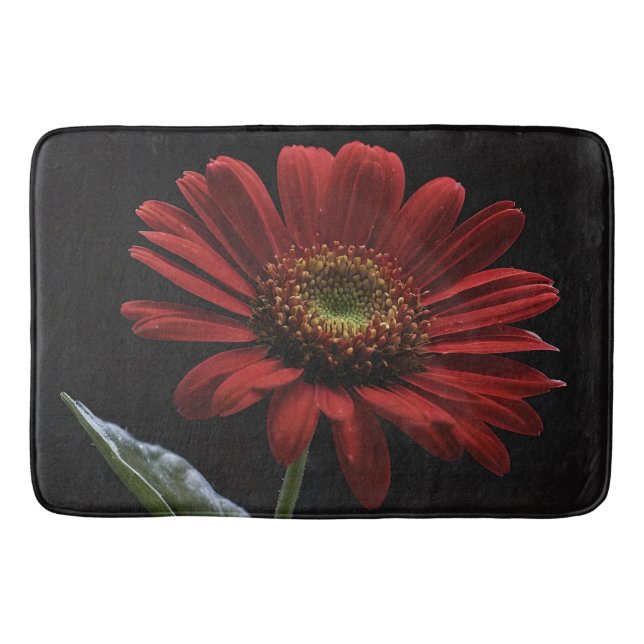 Classy Red Daisy on Black Badrumsmatta (Framsidan)