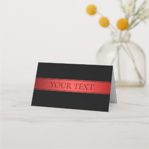 Classy Red Rand & Black Background eller DIY Ställ Placeringskort