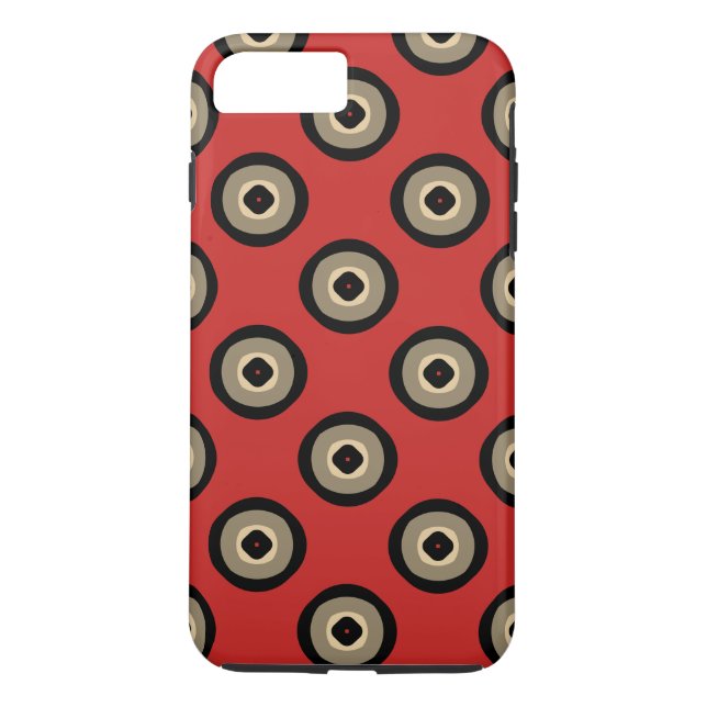 Classy Retro Red and Black Mönster Case-Mate iPhone Skal (Baksida)
