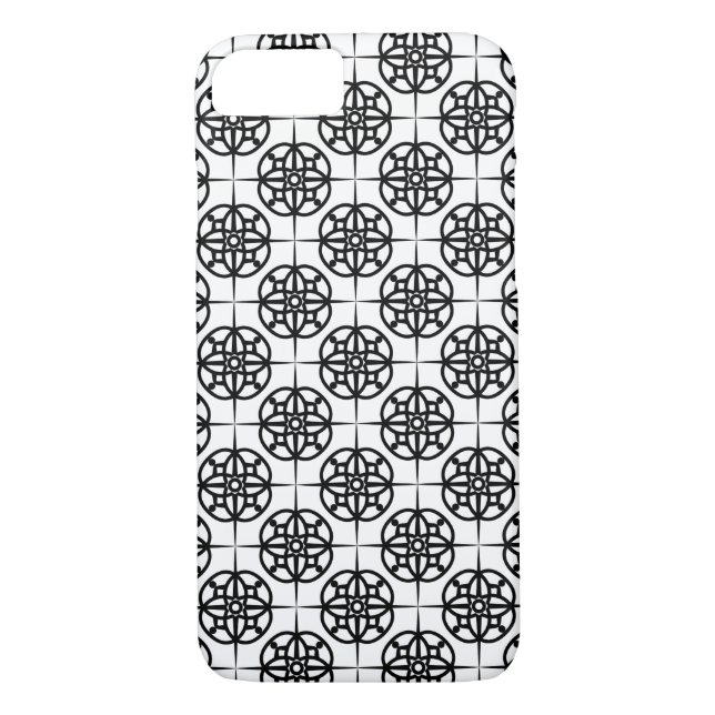Classy Retro Vibe Geometric Mönster Case-Mate iPhone Skal (Baksida)