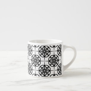 Classy Retro Vibe Geometric Mönster Espressomugg