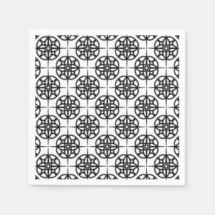 Classy Retro Vibe Geometric Mönster Pappersservett