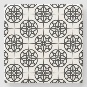 Classy Retro Vibe Geometric Mönster Underlägg Sten
