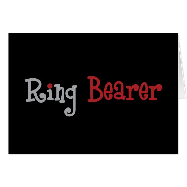 Classy Ring Bearer Hälsningskort (Framsidan Horizontal)