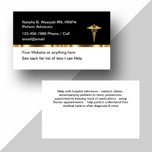 Classy RN Patientadvokat Medical Visitkort